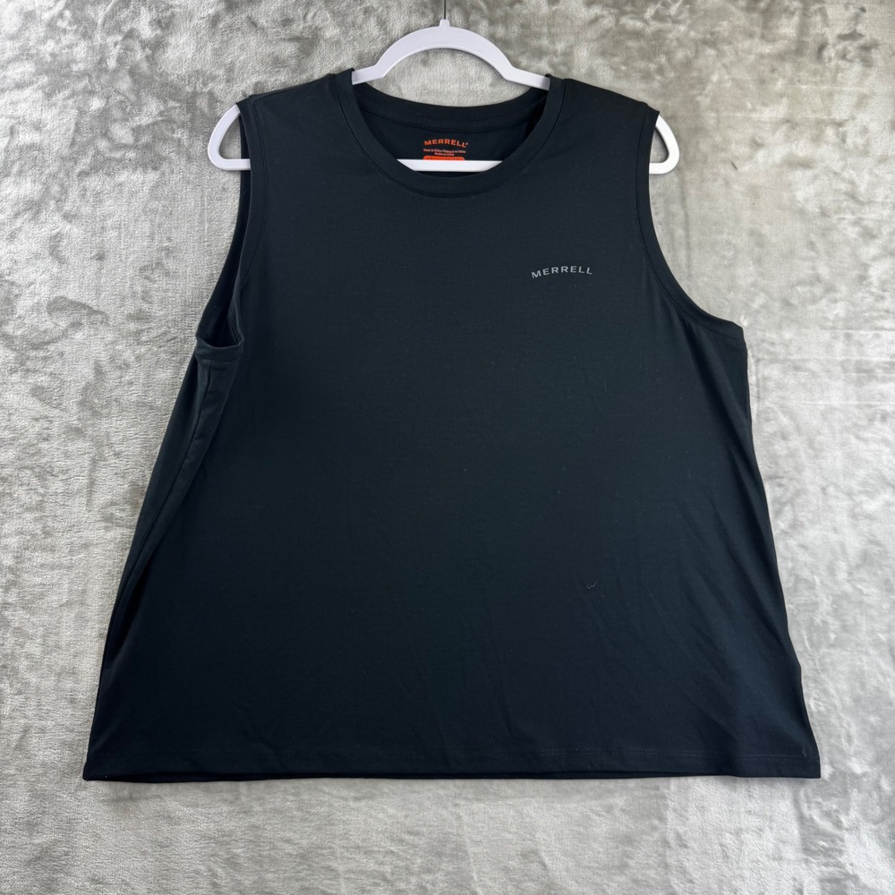 Merrell Tank Top Women XL Black Sleeveless Performance Activewear (1842)